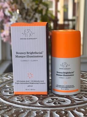Drunk Elephant Bouncy Brightfacial Mask 50 mL Azelaic Salicylic Acid NIB